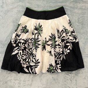Pleated floral skirt